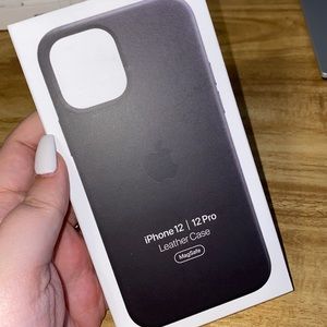 Brand new never used iPhone 12 Pro leather case with MagSafe black